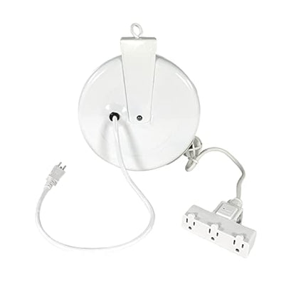 Alert ProReel 5000A-31GF-CB Heavy-Duty Retractable Extension Cord Reel | 30' - 16/3 SJTW Retracting Cord | Tri-Tap Grounded Outlet with Power Light | 10amp Circuit Breaker