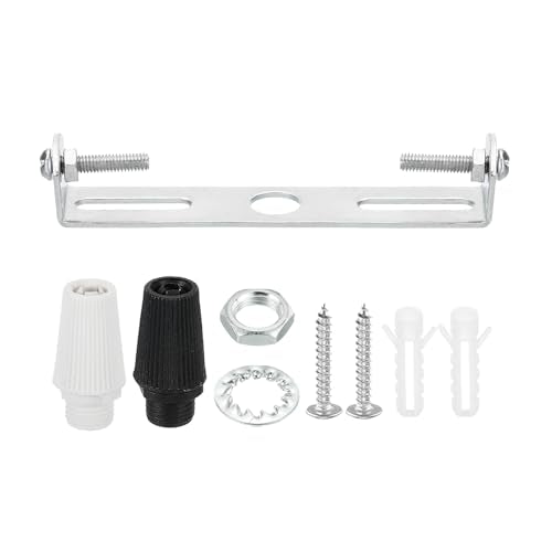 PATIKIL 95mm Ceiling Light Plate Kit, 1 Set Light Fixture Mounting Bracket Plate Steel Crossbar for Home Pendant Wall Light with Screw Washer Nut 2 Color Cap - size: 95mm