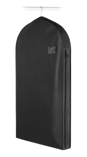 Whitmor Deluxe Suit Garment Bag, 38" Heavy Duty 3" Gusset, 1 Pack Black - color: 22''X38'' Black