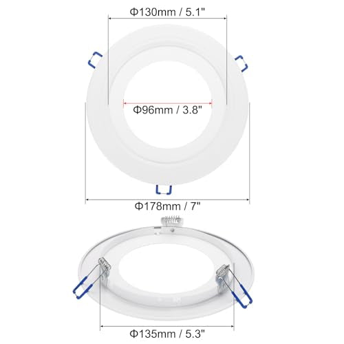 PATIKIL 5.1" ID Downlight Mounting Bracket with 3.8" ID 5.3" OD Metal Goof Trim Ring Light Fixture Recessed Can Decorative Cover for Ceiling Downlight - size: 5.1" x 3.8" x 5.3"