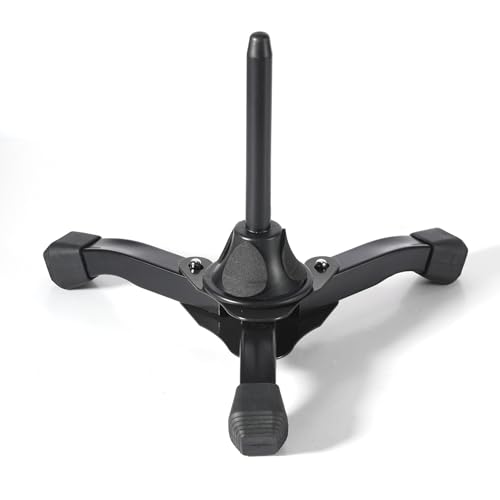 YAYUZEST Flute Clarinet Stand Portable Foldable Tripod Stand | Durable Aolly Steel Stand for Clarinet, Flute and Oboe, Flute Woodwind Instrument Stand - color: Black
