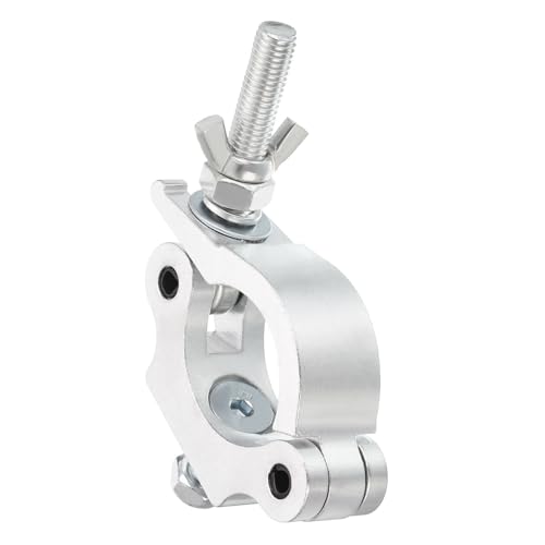 uxcell Light Truss Clamps, Aluminum Alloy Stage Lighting Pipe O Clamp for 1.5-2.05inch OD Tube Max Load 300lb Single Buckle, 1Pcs - style: 300lb