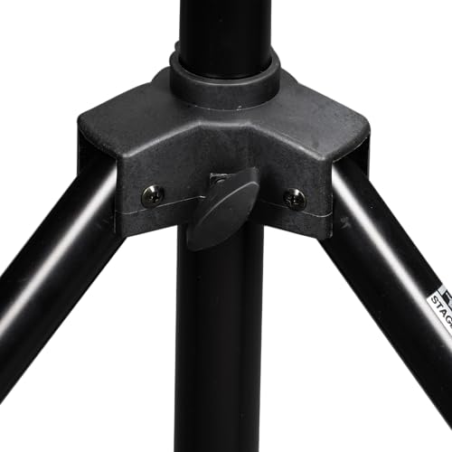 Rok-It Heavy Duty Speaker Stand Set and Carry Bag with Tripod Base and Height Adjustable from 47" to 70", 110lb Weight Capacity – 2 Stands (RI-SPKRSTDSET)