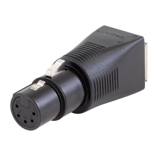 SIRS-E 2-Pack - CPoint XLR RJ45 Adapter CAT-5 Ethernet to DMX512 Cable Converter, Female 5-Pin, XLRJ45-5F - style: Female 5-Pin