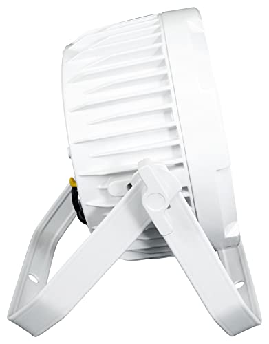 Rockville Wet PAR PRO White Outdoor RGBWA+UV Wall Wash Stage Light | IP54, 12 x 6-in-1 LEDs, 6/10-Channel DMX, Remote, 15/45 Degree Beam, Double Bracket, for Restaurant, Club