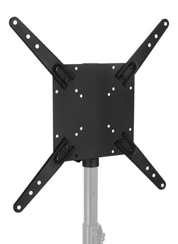 Rockville Acc-TV Speaker Pole Mount for TV Monitors, Up to 66 lbs, VESA | Universal VESA 75x75 to 400x400, 35mm Pole, Steel Construction, 3.1 lbs Portable, M6/M8 Hardware Included