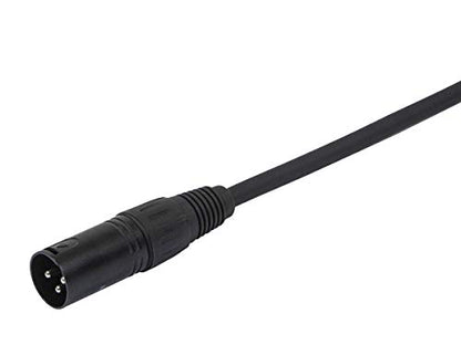 Monoprice AES/EBU 3-Pin DMX Lighting Cable - 10 Meter (32 Feet) Black, 22AWG Twisted Conductors, With Copper Braid And Aluminum Foil Shielding - size: 32ft, style: Cable + 3-Pin DMX Connector