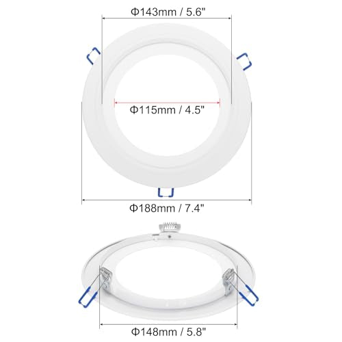 PATIKIL 5.6" ID Downlight Mounting Bracket with 4.5" ID 5.8" OD Metal Goof Trim Ring Light Fixture Recessed Can Decorative Cover for Ceiling Downlight - size: 5.6" x 4.5" x 5.8"