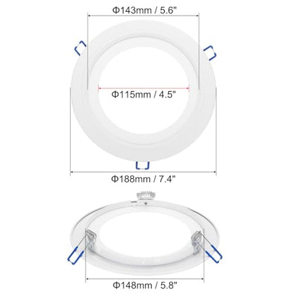 PATIKIL 5.6" ID Downlight Mounting Bracket with 4.5" ID 5.8" OD Metal Goof Trim Ring Light Fixture Recessed Can Decorative Cover for Ceiling Downlight - size: 5.6" x 4.5" x 5.8"