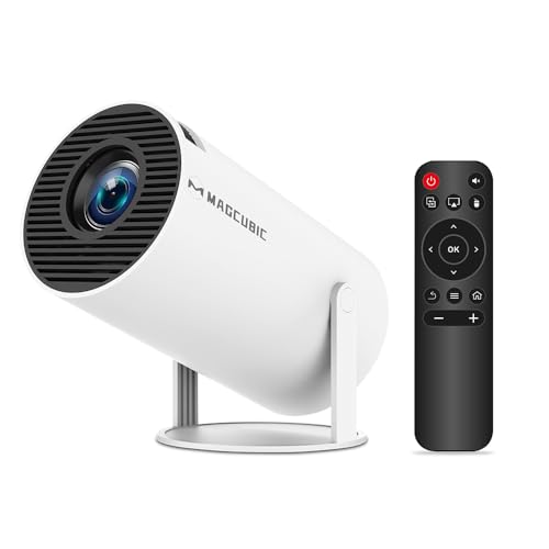 Magcubic Mini Portable Projector with 4K & 1080P Support, Built in Apps | WiFi 6 & Bluetooth 5.4, Auto Horizontal Correction, 180 Rotatable, Built-in Speaker, Outdoor Movie Compatible with Smartphone