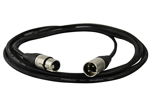 Gearlux XLR Microphone Cable, Fully Balanced, Male to Female, 3.2 Feet - Single Pack - size: 3.2 Ft, style: 1 Pack