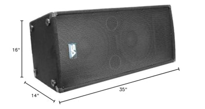 Seismic Audio - Pair of Dual 12" PA DJ Speakers 1200 Watts PRO Audio - Band, Bar, Wedding, Church - size: Pair