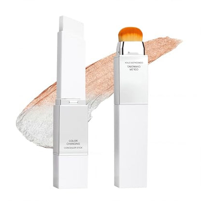 CCbeauty Color Changing Foundation Stick, Hydrating Cream Concealer, Natural Finish Face Makeup, Self-Adjusting to Your Skin Tone, Buildable Light to Medium Coverage, 12-Hour Wear, Hypoallergenic, 03 - color: 03 Natural