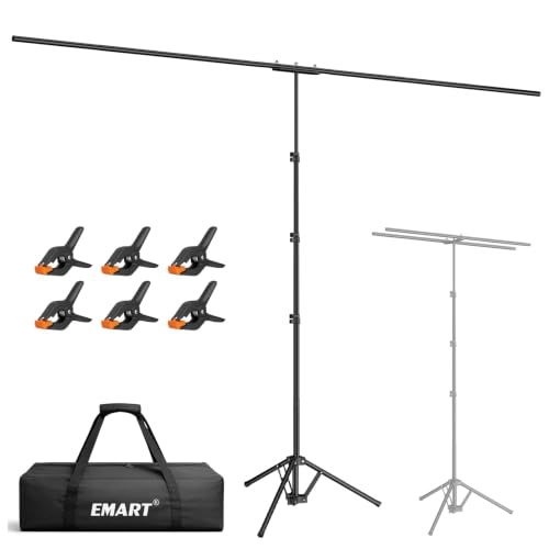 EMART 2-in-1 T Shape Backdrop Stand 8.7x7ft(WxH), Back Drop Stand for Party - size: 8.7 ft x 7.1 ft