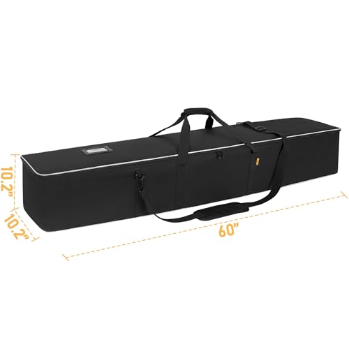 Multifunctional Tripod Bag 60 X 10.2 X 10.2 Inches / 152 X 26 X 26 cm Heavy Duty Tripod Carrying Case with Handle for Lights, Speakers, Cameras, Booms, Microphone Stands, Black - size: 60 X 10.2 X 10.2 Inch