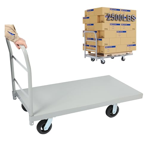 KUAFU Platform Truck Flat Push Cart, 2500LBS Weight Capacity