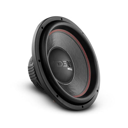DS18 SLC-12S Subwoofer in Black - 12-Inch Speaker, 500W Max Power, 250W RMS Power, Aluminum 4 Layer Voice Coil, Black Steel Frame, SVC, 4 Ohm Impedance, Ferrite Magnet (1 Speaker) - style: 12 inch