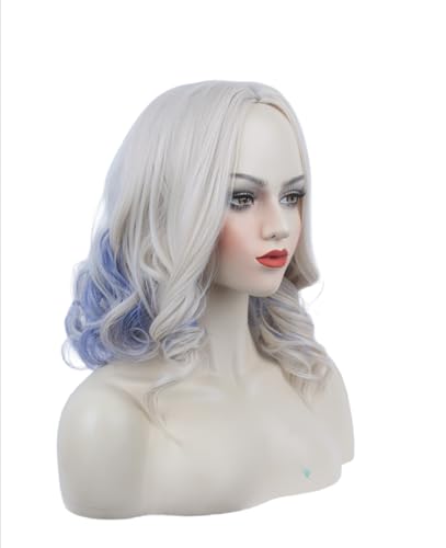 Blonde Ombre Blue Anime Cosplay Wig for Halloween Costume Party (Small Head) - color: Blonde Ombre Blue
