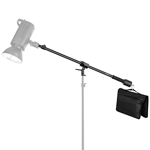 NEEWER Tripod Boom Arm, 35" to 61" (89 to 155cm) with 1.5kg Counterweight and Sandbag, 1/4" Screw Compatible with Softbox, Studio Light, Flash, Umbrella, Ring Light, Max Load 5kg - style: Boom Arm