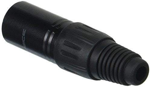 Monoprice 5-Pin Male DMX Connector - Black, Anodized Aluminum with A Plastic Cap, Rubber Strain Relief Boot, and Three Solder Cup Connectors (Pack of 2) - size: 5-Pin Male (Pack of 2)