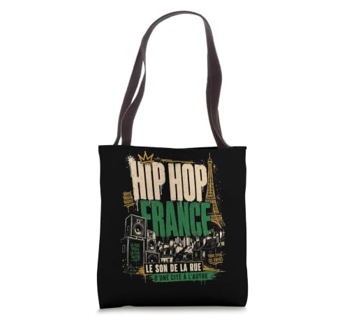 Hip Hop France Green Gold Speaker Fan Le Son de la Rue Tote Bag
