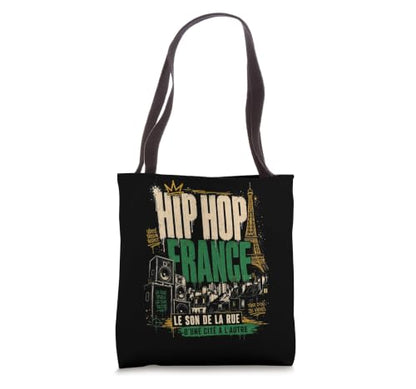 Hip Hop France Green Gold Speaker Fan Le Son de la Rue Tote Bag