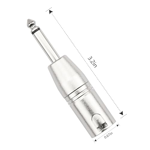 1/4 Inch TS Mono to XLR Adapter, Male XLR to 6.35mm Quarter Inch Unbalanced Audio Connector Compatible with Stereo,Microphone,Mixer-2 Pack - color: 1/4" TS to XLRM