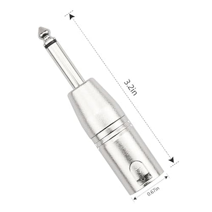 1/4 Inch TS Mono to XLR Adapter, Male XLR to 6.35mm Quarter Inch Unbalanced Audio Connector Compatible with Stereo,Microphone,Mixer-2 Pack - color: 1/4" TS to XLRM