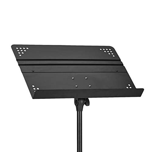 Amazon Basics Adjustable Folding Sheet Music Stand for School Music Program, Bands, Ensembles, 31" to 55" Height, Black
