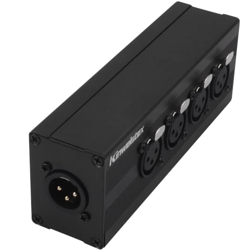 XLR 4 Female to 1 Male Splitter Box 4-IN-1-OUT Balance Y Splitter Audio Converter for Mixer Microphones - style: XLR 4 Female to 1 Male Splitter Box