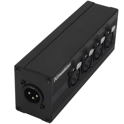 XLR 4 Female to 1 Male Splitter Box 4-IN-1-OUT Balance Y Splitter Audio Converter for Mixer Microphones - style: XLR 4 Female to 1 Male Splitter Box