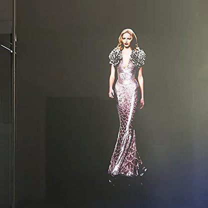 Rear Projection Screen Material Self - Adhesive Holographic Rear Projection Film, Projection Fabric for Bussiness Meeting Dark Grey, A4 Sample, 8.3"x11.7" - color: Dark Grey, size: 8.3Inchx11.7Inch