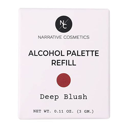 Narrative Cosmetics Alcohol-Activated Refill Pan for Deep Blush Tone Palette — Single Replacement Makeup Pan, Waterproof Tattoo Cover & SFX Makeup, Highly Pigmented, Skin Tones - color: Deep Blush