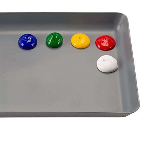 Soho Urban Artist Neutral Gray Artist Paint Palette - Large Butcher Tray Easy Clean Up Palette for Acrylics, No Stains and Paint Peels Off Once Dried - 11" x 15" - size: 11"x15"
