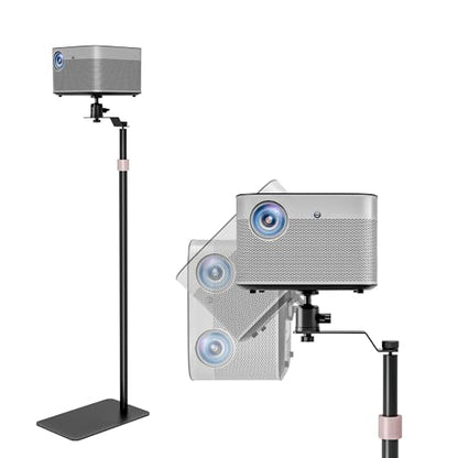 Projector Floor Stand Adjustable Mount Steel Base 35"-48"Heavy-Duty | 1/4'' Screw, Supports Projector & Camera, For Home Office Outdoor, Height Adjustable Range 35"-48", Stable Steel Base