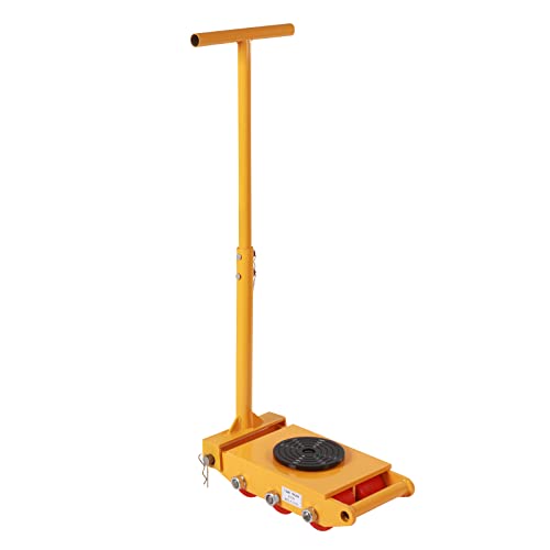 Machine Skates with Handle, 8T Machinery Skate, Machinery Moving Skate, Heavy Duty Machinery Roller Mover with 360° Rotation Cap, Machine Dolly Skate for Industrial Moving Equipment