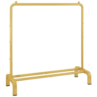 JIUYOTREE Metal 43.3 Inches Garment Rack with Bottom Shelf Clothing Rack for Hanging Clothes Coats Skirts Shirts Sweaters Gold | Metal 43.3 Inches Garment Rack Clothing Clothes Rack with Bottom Shelf for Hanging Clothes Coats Skirts Shirts Sweaters Gold -