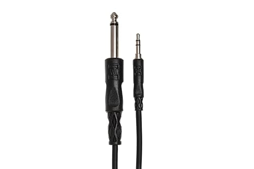 Hosa CMP-110 Mono Interconnect, 1/4 Inch TS to 3.5 mm TRS, 10 Feet | 10 ft Male to Male cable with 1/4 TS and 1/8 Mini TRS for audio, recording and signal routing - size: 10 Feet, style: 1/4