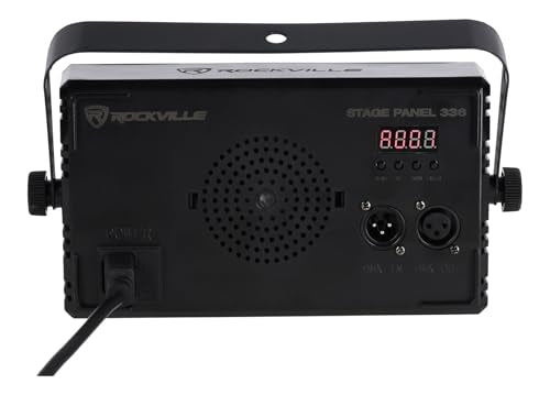 Rockville STAGE PANEL 336 Visual Effect Light, Wash + Matrix Combo, 50 Watts, Strobe Effects, 30 Channel DMX Control, 10 Auto and Sound Programs Ideal for DJ Booths, Clubs, Parties, and Stage Lighting | 280 RGB LEDs, 56 White Strobe LEDs, 30 DMX Channels,