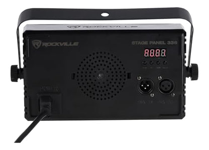 Rockville STAGE PANEL 336 Visual Effect Light, Wash + Matrix Combo, 50 Watts, Strobe Effects, 30 Channel DMX Control, 10 Auto and Sound Programs Ideal for DJ Booths, Clubs, Parties, and Stage Lighting | 280 RGB LEDs, 56 White Strobe LEDs, 30 DMX Channels,