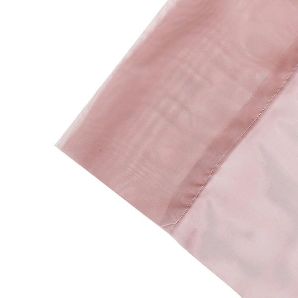 Tableclothsfactory Dusty Rose Sheer Premium Chiffon Curtain Panel Backdrop Drapery with Rod Pockets | 5ft x14ft - color: Dusty Rose, size: 5ftx14ft