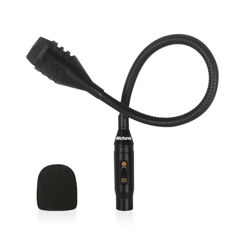 D2 Flexible Professional Dynamic bob Barker Microphone with switchgear for Video Conference, Singing, Karaoke DJ Mixer Dedicated Disc KTV Bar Gooseneck DJ Mic,3-pin XLR
