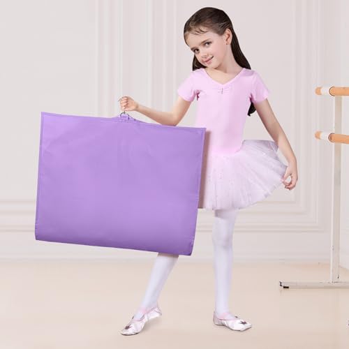Univivi 40 Inch Dance Costume Garment Bags for Dancers, Purple, 4 Pack - color: Purple, size: 4 Pack