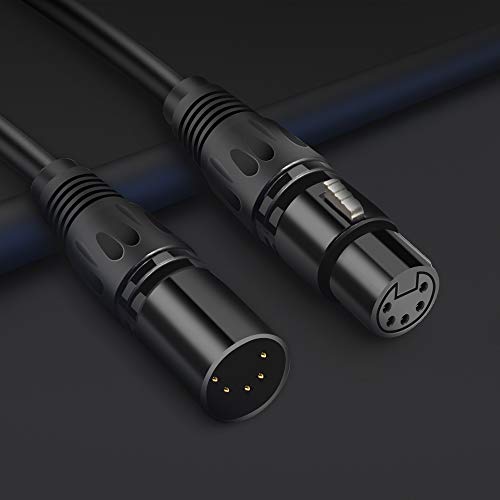XLR 5 pin RJ45 Adapter Cable-XLR 5 Pin Male & 5 Pin Female to RJ45 Female DMX Ethernet Adapter Converter Cable(1SET/ 2PACK) - color: 5PMF -RJ45