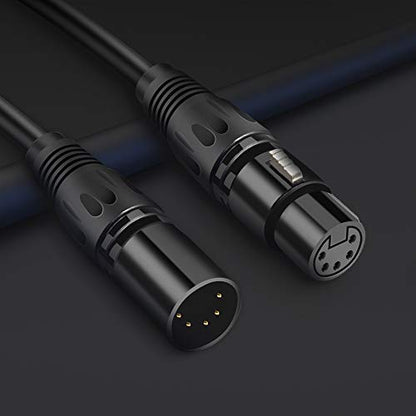 XLR 5 pin RJ45 Adapter Cable-XLR 5 Pin Male & 5 Pin Female to RJ45 Female DMX Ethernet Adapter Converter Cable(1SET/ 2PACK) - color: 5PMF -RJ45