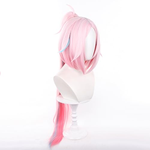 Anime Pink Wig with High Ponytail Women Long Straight Hair Adult COS Game Cosplay wig Comic con,Theme Party,Game Show,Halloween,Christmas - color: Light Pink