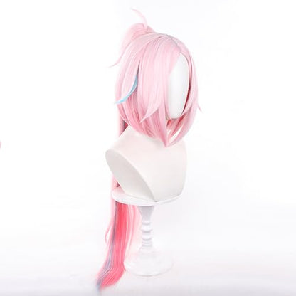 Anime Pink Wig with High Ponytail Women Long Straight Hair Adult COS Game Cosplay wig Comic con,Theme Party,Game Show,Halloween,Christmas - color: Light Pink