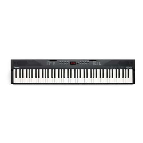 Alesis Recital Play 88-Key Piano Keyboard Bundle | Portable, 480 Voices, Split/Layer Modes, Includes Lessons, Stand, Sustain Pedal, Headphones, Carry Bag, for Beginners - size: 88 keys + accessories, style: Recital Play w/ Accessories