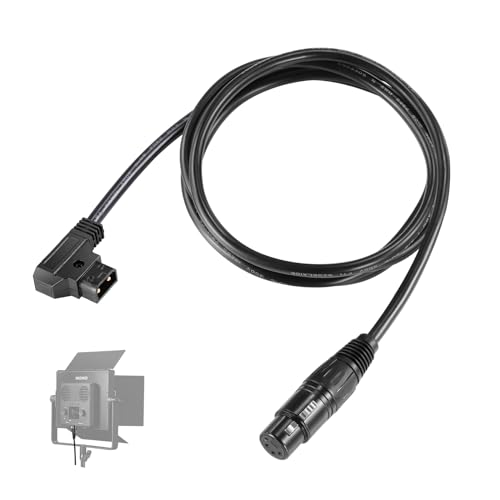NEEWER 6ft/1.8m D-Tap Male to 4 Pin XLR Female Power Cable PL60C Continuous LED Video Light, NC011 - style: NC011