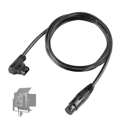 NEEWER 6ft/1.8m D-Tap Male to 4 Pin XLR Female Power Cable PL60C Continuous LED Video Light, NC011 - style: NC011